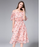 Florals Printed Chiffon Maxi Dress